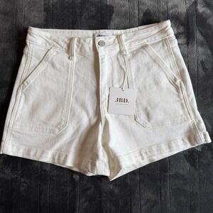 JBD Original Utility Shorts Women's White Size Medium High Rise New